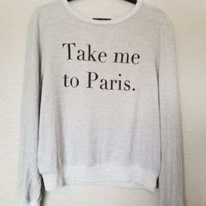NWOT Wildfox "Take me to Paris" Sweater